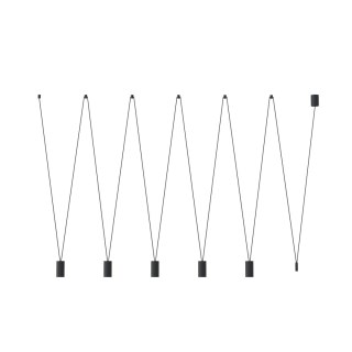 Lampa wisząca MORE EYE V czarna podwieszana zygzak - Nowodvorski Lighting