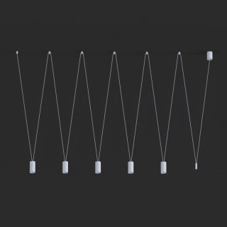 Lampa wisząca MORE EYE V biała podwieszana zygzak - Nowodvorski Lighting