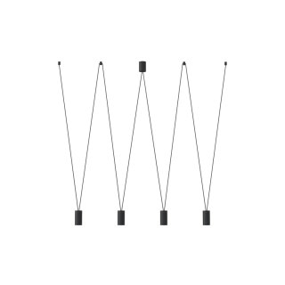 Lampa wisząca MORE EYE IV czarna podwieszana zygzak - Nowodvorski Lighting