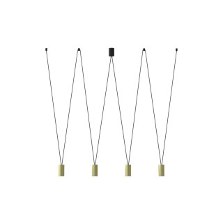 Lampa wisząca MORE EYE IV BRASS mosiądz podwieszana zygzak - Nowodvorski Lighting