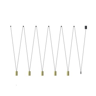 Lampa wisząca MORE EYE V BRASS mosiądz podwieszana zygzak - Nowodvorski Lighting