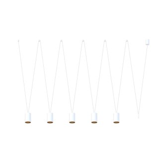 Lampa wisząca MORE TONE V biało-złota podwieszana 5-punktowa - Nowodvorski Lighting