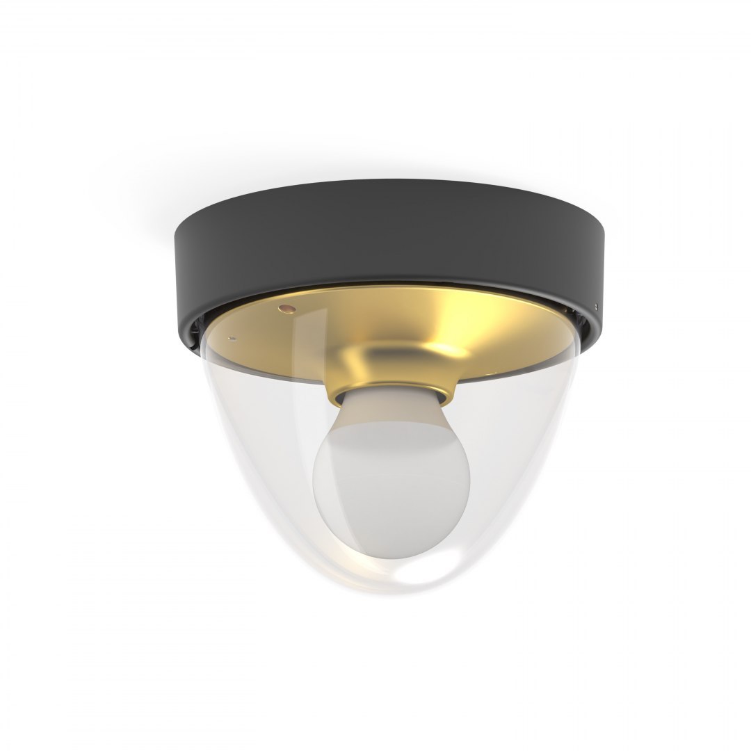 Lampa natynkowa zewnętrzna NOOK SENSOR czarno złota z czujnikiem ruchu - Nowodvorski Lighting Lampa natynkowa zewnętrzna NOOK SENSOR czarno złota z czujnikiem ruchu - Nowodvorski Lighting
