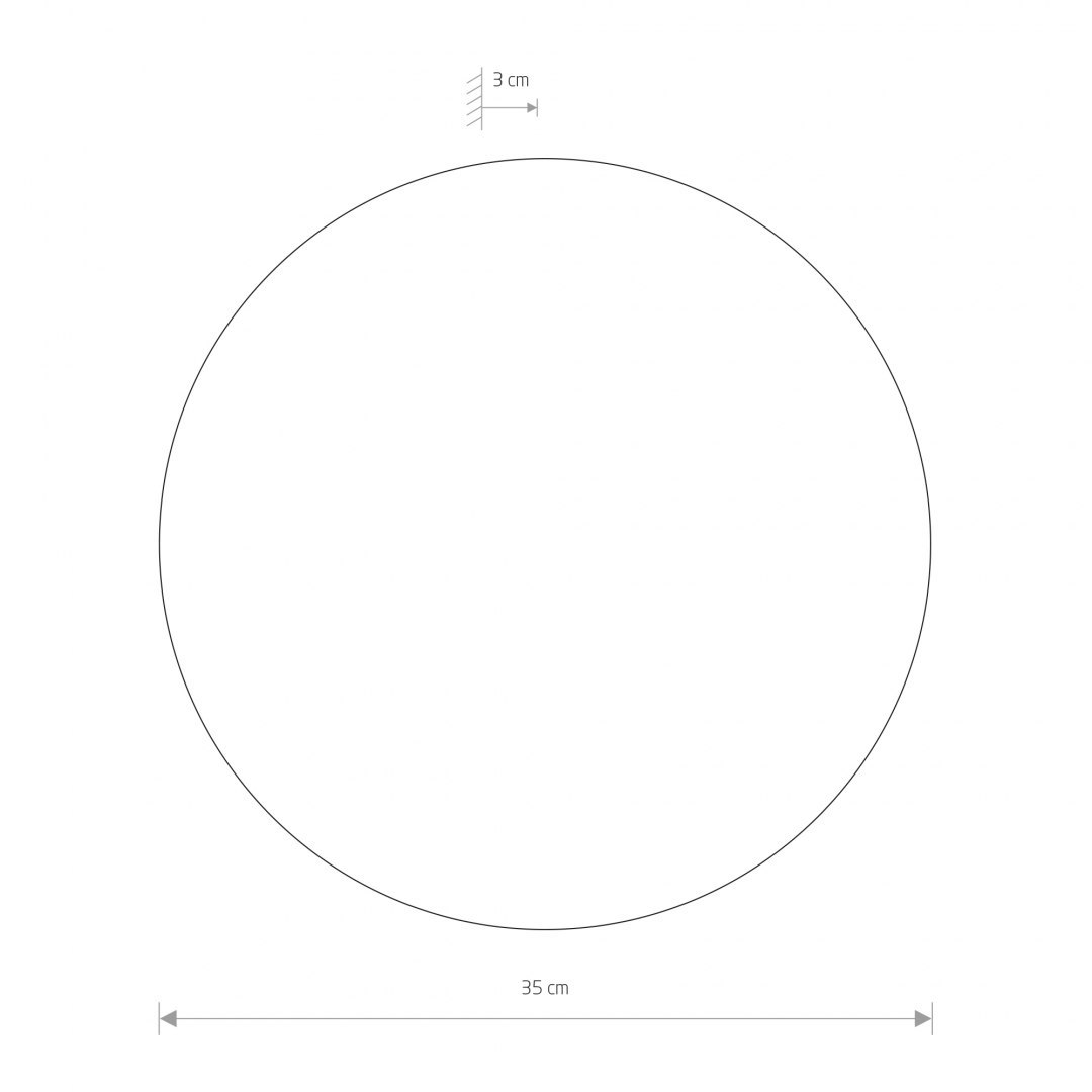 Kinkiet okrągły RING LED L czarny 35 cm 3000K - Nowodvorski Lighting Kinkiet okrągły RING LED L czarny 35 cm 3000K - Nowodvorski Lighting