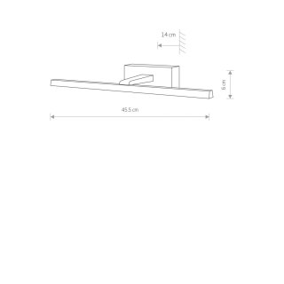 Kinkiet VAN GOGH LED S chrom/nikiel nad obraz lustro do łazienki 45 cm - Nowodvorski Lighting