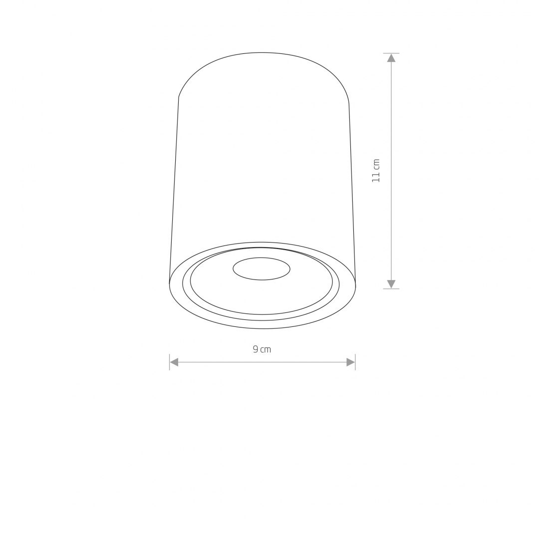 Lampa natynkowa EDESA LED M IP54 czarna tuba do łazienki zewnętrzna - Nowodvorski Lighting Lampa natynkowa EDESA LED M IP54 czarna tuba do łazienki zewnętrzna - Nowodvorski Lighting