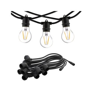 Girlanda ogrodowa FESTOON LIGHTS łańcuch świetlny 6m czarny 10xE27 - Nowodvorski Lighting