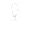 Żarówka BULB VINTAGE LED E27 o mocy 4W - Nowodvorski Lighting - wymiary