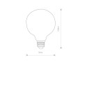 Żarówka BULB VINTAGE LED E27 o mocy 4W okrągła balon - Nowodvorski Lighting - wymiary
