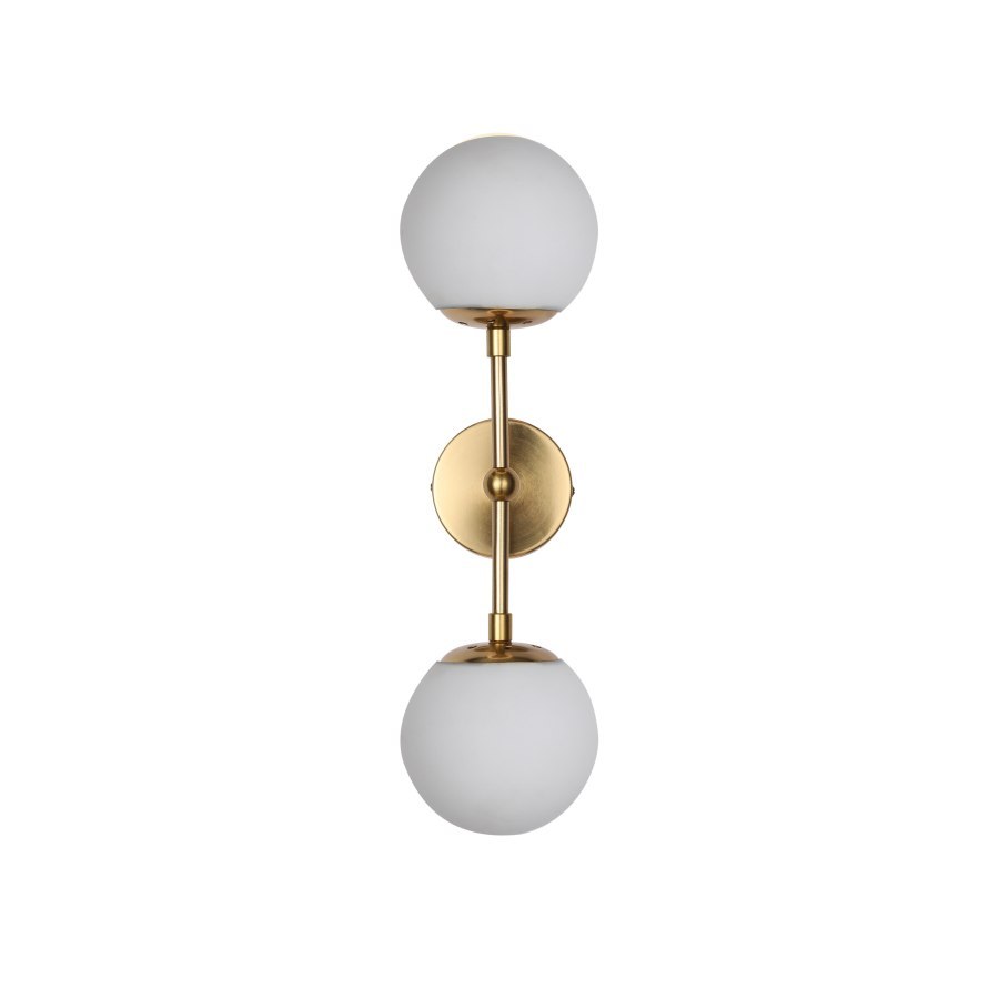 Kinkiet podwójny Dorado 2 L złoty białe kuliste klosze - Light Prestige Kinkiet podwójny Dorado 2 L złoty białe kuliste klosze - Light Prestige