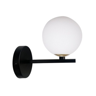 Kinkiet KAMA czarny biały klosz kula - Candellux Lighting