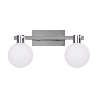 Kinkiet MALDUS 2 podwójny chrom / białe klosze kule - Candellux Lighting