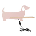 Kinkiet lampka dla dziecka LED z półką DOG różowy piesek z kablem i wtyczką - Candellux Lighting
