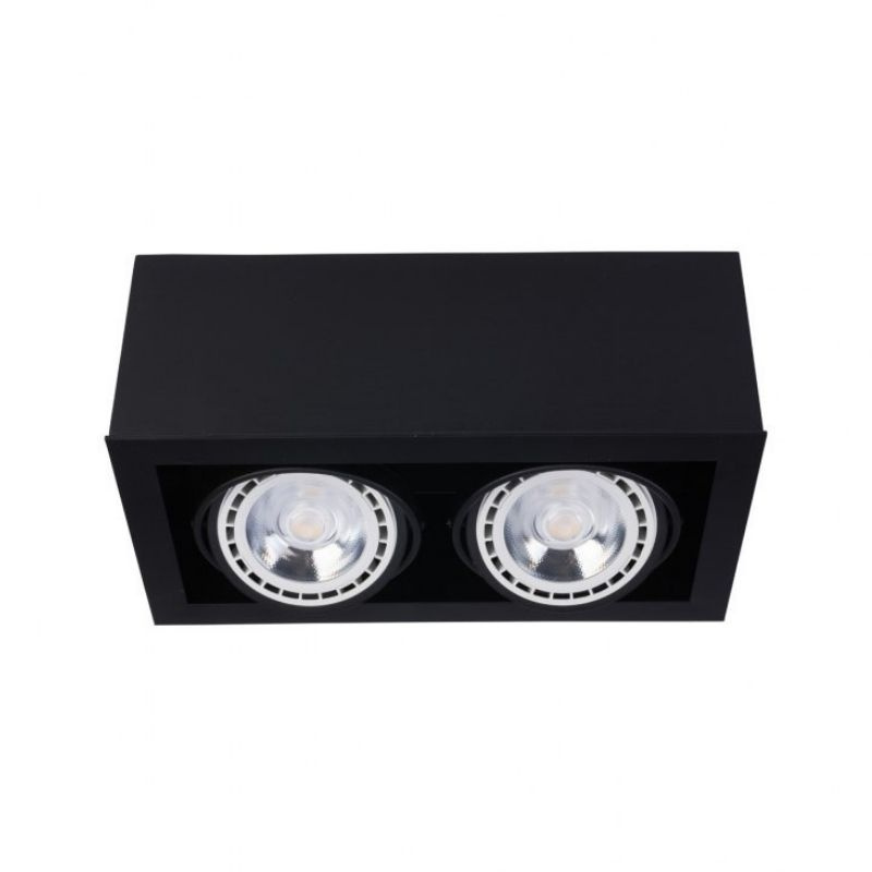 Lampa natynkowa BOX II ES111 czarna podwójna spot - Nowodvorski Lighting