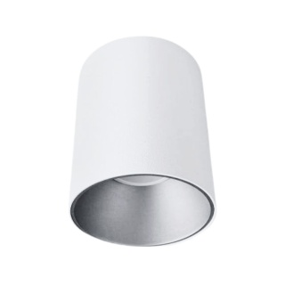 Lampa natynkowa EYE TONE biało srebrna tuba spot - Nowodvorski Lighting