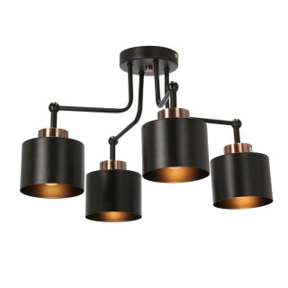 Lampa sufitowa OLENA 4 czarne klosze - Candellux Lighting