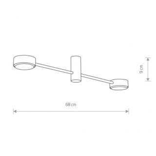 Lampa sufitowa plafon ORBIT II biały podwójny - Nowodvorski Lighting