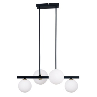 Lampa wisząca KAMA czarna z białymi kloszami - Candellux Lighting