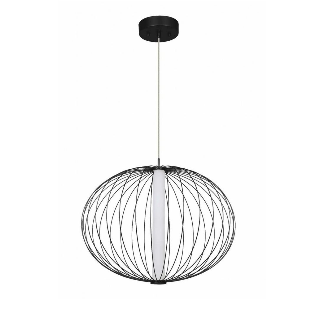 Lampa wisząca TREVISO mała czarna dekoracyjna do salonu LED 3000K - Light Prestige