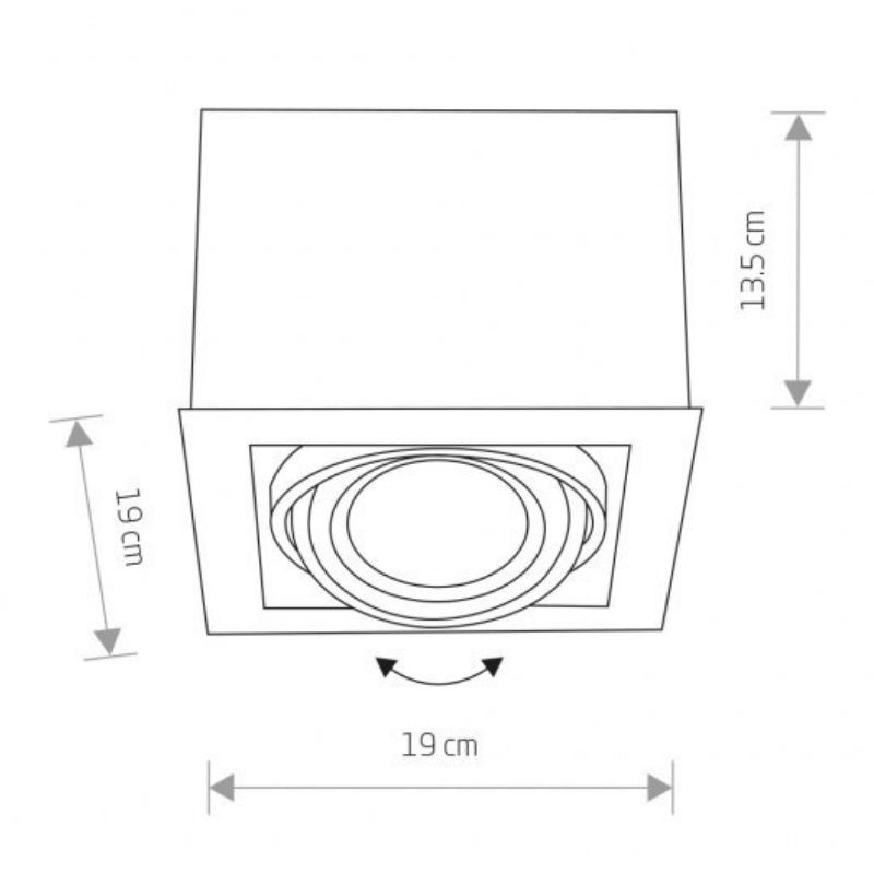 Lampa natynkowa BOX I ES111 czarna spot - Nowodvorski Lighting Lampa natynkowa BOX I ES111 czarna spot - Nowodvorski Lighting