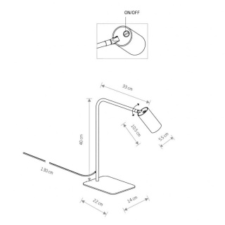 Lampa biurkowa MONO biała nowoczesna regulowana - Nowodvorski Lighting
