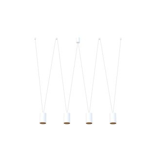 Lampa wisząca MORE TONE IV biało-złota podwieszana 4-punktowa - Nowodvorski Lighting