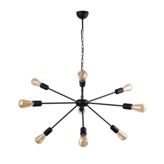 Lampa wisząca ROD 9 czarna loft żarówki patyczak - Nowodvorski Lighting