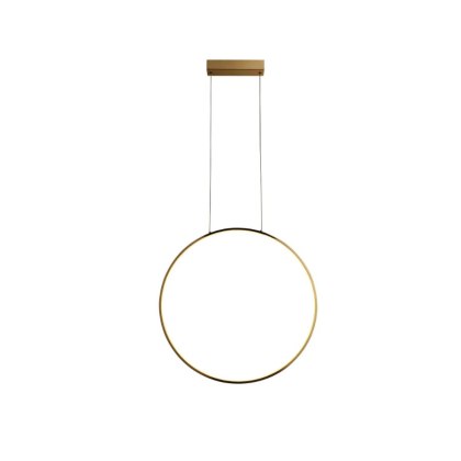 Lampa wisząca MIRROR mała złota LED obręcz wokół lustra IP44 do łazienki - Light Prestige