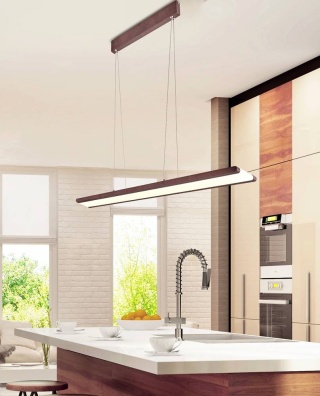 Lampa wisząca COCONUT A0010-311 LED brązowa listwa ledowa - Apeti