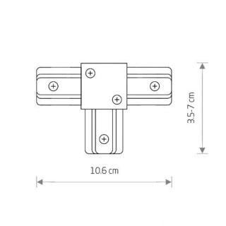 Łącznik T czarny do szynoprzewodów PROFILE 1-fazowych natynkowych - Nowodvorski Lighting