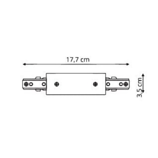 Łącznik biały centralny zasilający do szynoprzewodów 1F - Light Prestige