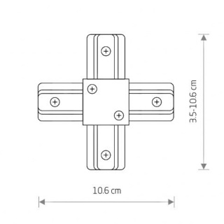 Łącznik krzyżowy X biały do szynoprzewodów PROFILE 1-fazowych natynkowych - Nowodvorski Lighting