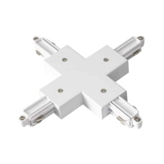 Łącznik X krzyżowy zasilający biały do szynoprzewodów 1F - Light Prestige