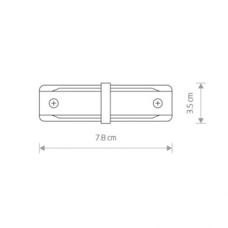 Łącznik liniowy biały do szynoprzewodów PROFILE 1-fazowych natynkowych - Nowodvorski Lighting