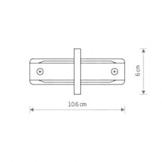 Łącznik liniowy biały do szynoprzewodów PROFILE RECESSED 1-fazowych podtynkowych - Nowodvorski Lighting