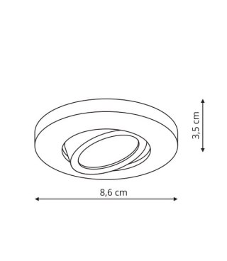 Oprawa wpuszczana LAGOS oczko podtynkowe ruchome czarne IP20 - Light Prestige