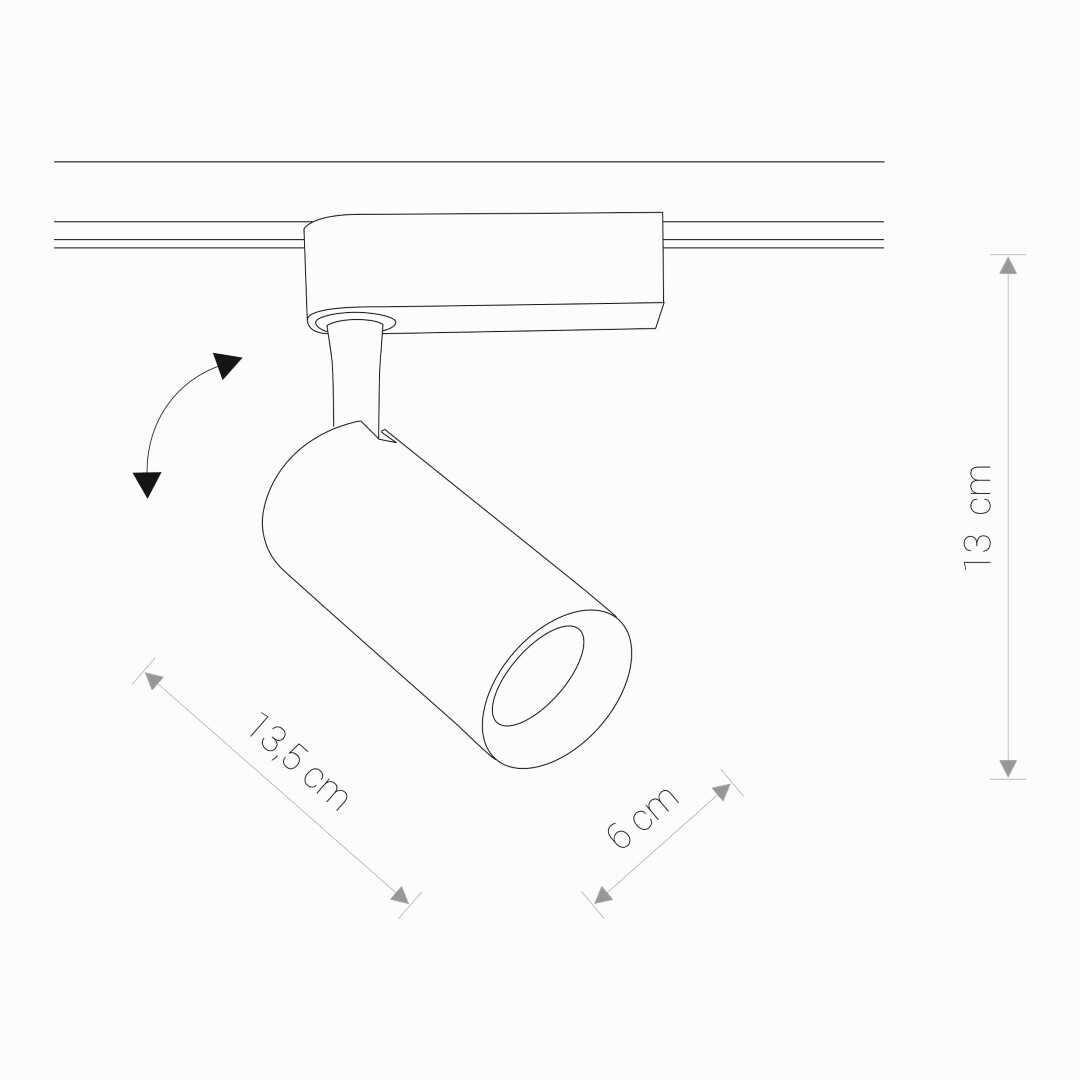Lampa szynowa IRIS biała LED 20W 4000K reflektor do szyn PROFILE - Nowodvorski Lighting Lampa szynowa IRIS biała LED 20W 4000K reflektor do szyn PROFILE - Nowodvorski Lighting