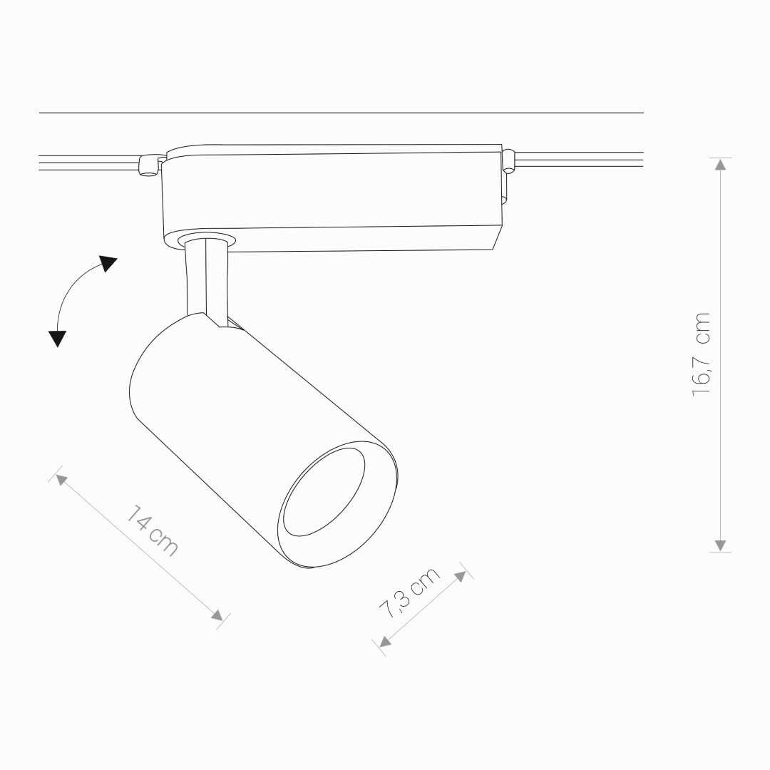 Lampa szynowa IRIS czarna LED 30W 3000K reflektor do szyn PROFILE - Nowodvorski Lighting Lampa szynowa IRIS czarna LED 30W 3000K reflektor do szyn PROFILE - Nowodvorski Lighting
