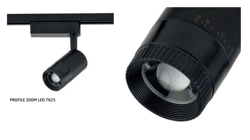 Lampa szynowa PROFILE ZOOM LED czarny 9W 3000K z regulacją kąta świecenia reflektor spot - Nowodvorski Lighting Lampa szynowa PROFILE ZOOM LED czarny 9W 3000K z regulacją kąta świecenia reflektor spot - Nowodvorski Lighting