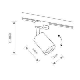 Lampa szynowa reflektor PROFILE EYE SPOT biały regulowany - Nowodvorski Lighting