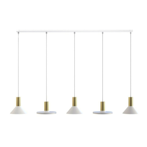 Lampa wisząca HERMANOS V biały mosiądz zwis nad wyspę stół - Nowodvorski Lighting Lampa wisząca HERMANOS V biały mosiądz zwis nad wyspę stół - Nowodvorski Lighting