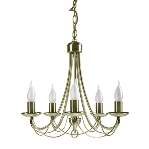 Lampa wisząca MUZA 5 patynowy klasyczny żyrandol do salonu - Candellux Lighting