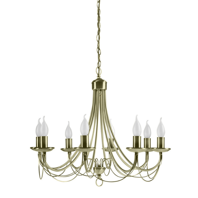 Lampa wisząca MUZA 8 patynowy klasyczny żyrandol do salonu - Candellux Lighting