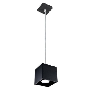 Lampa wisząca QUAD 1 czarny zwis pojedynczy industrialny - Sollux Lighting