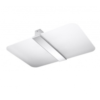 Plafon AZALIA szklany / chrom lampa sufitowa prostokątna z zaokrąglonymi rogami - Sollux Lighting