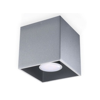 Plafon QUAD 1 szary sześcian kostka oświetlenie sufitowe - Sollux Lighting