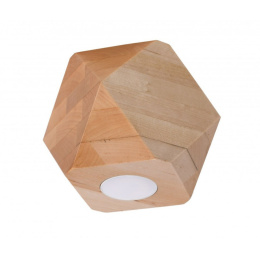 Plafon WOODY 1 drewniana geometryczna lampa sufitowa w stylu skandynawskim - Sollux Lighting