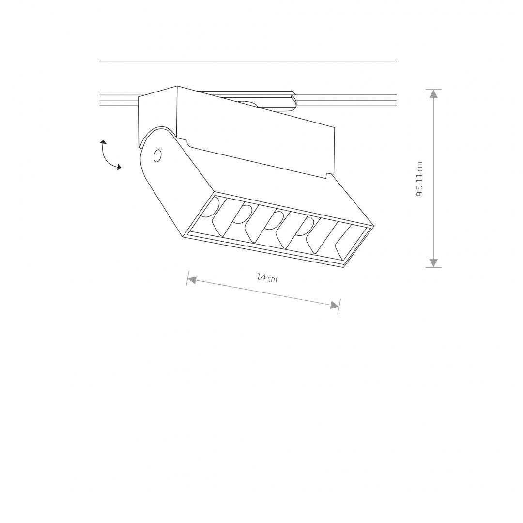 Lampa szynowa FOCUS LED biały 9W 4000K do systemu PROFILE - Nowodvorski Lighting Lampa szynowa FOCUS LED biały 9W 4000K do systemu PROFILE - Nowodvorski Lighting