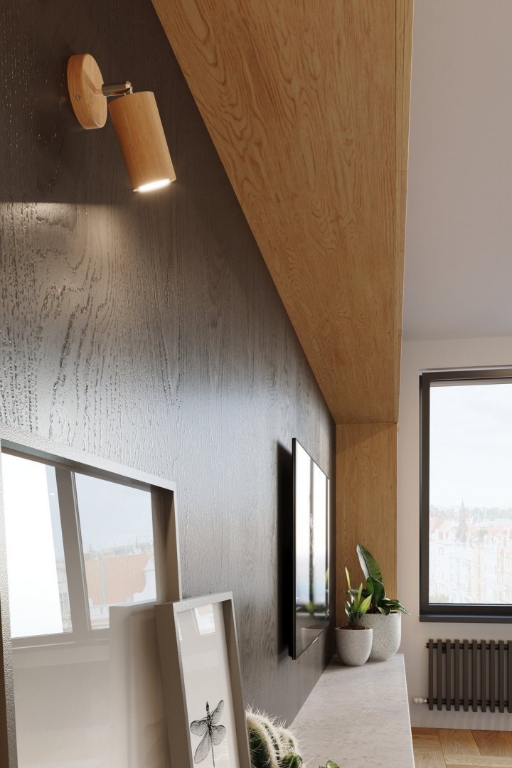 Kinkiet BERG naturalne drewno regulowany do czytania - Sollux Lighting Kinkiet BERG naturalne drewno regulowany do czytania - Sollux Lighting