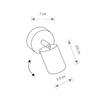Kinkiet EYE SPOT biały regulowany do czytania - Nowodvorski Lighting